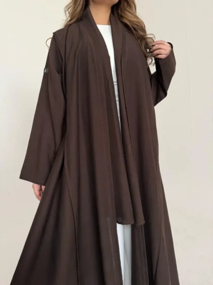 عباية بني كريب ياباني اكمام كلوش